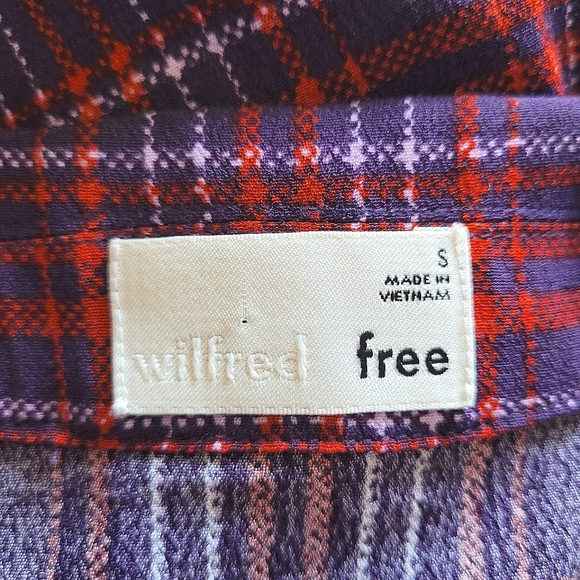 Aritzia Wilfred The Tie-Front Plaid Blouse - Picture 9 of 9